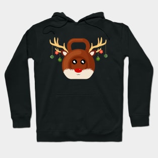 Christmas Gym Workout Reindeer Kettlebell For Gym Lover Hoodie